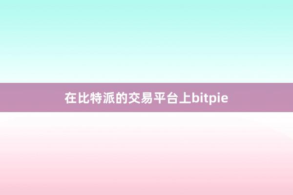 在比特派的交易平台上bitpie