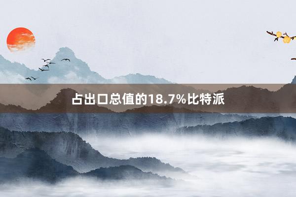 占出口总值的18.7%比特派