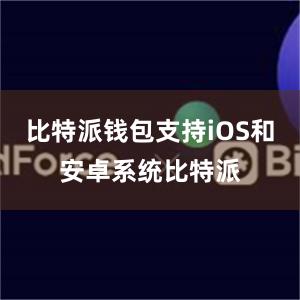 比特派钱包支持iOS和安卓系统比特派